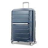 Samsonite Freeform 28-Inch Large Luggage with Dual 360° Spinner Wheels - Checked Suitcase - TSA Lock, Airline-Approved - Lightweight Durable Polypropylene Expandable Hardshell - Navy