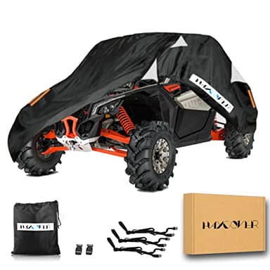 HAYCOVER UTV Cover Waterproof Heavy Duty Oxford Cloth All Weather Protection Covers for Can-Am Maverick X3 Polaris RZR/XP Turbo S Yamaha Kawasaki TERYX KRX UTV Accessories, 2-3 Seater-Plus