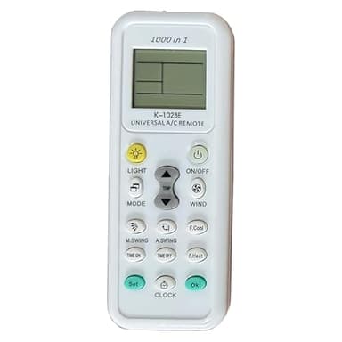 Generic K-1028E Universal Air Conditioner A/C Remote Control,Fit for Haier, Geli,Hitachi, Panasonic, LG, Sharp, Gree, Midea, Bosch, Toshiba, Sanyo,1000+ Grand Style in 1 Air Remote Control, white