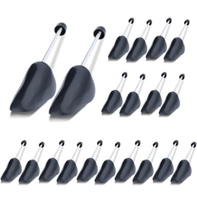YOLOPARK 10 Pairs Plastic Shoe Trees for Mens 6-12, Women Size 4-8, Shoe Stretcher with Adjustable Spring for Sneakers (Men-10Pair)