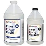 Clear Floor Epoxy Resin for Garages, Basements, Warehouses, Retail Stores and More | Highly Durable | Resistant to Scratches, Spills, and Stains | 1.5 Gallon Kit | 5.7 L