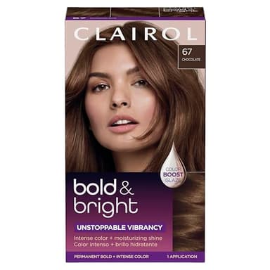 Clairol Bold & Bright Permanent Hair Dye, 67 Chocolate Hair Color, Pack of 1