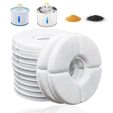 4/12/16 Pack Cat Water Fountain Filters, Cirfifth Triple Filtration System Pet Cat Fountain Filter Replacement for 84oz/2.5L Automatic Cat Fountain (12 Pack)