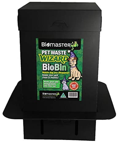 Biomaster Pet Waste Wizard BioBin Composter for Dog Poop - Outdoor Digester System with Enzyme Sachets - Eco-Friendly Disposal Unit 10"x18"