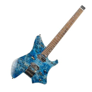 EART GW2 25.5" Headless Electric Guitar - Roasted Padauk Soild Body/5pc Maple Neck - Alnico-V Pickups, Stainless Frets