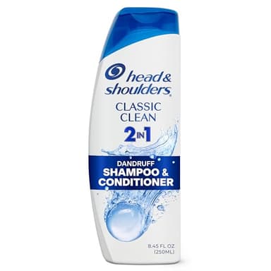 Head & Shoulders Anti-Dandruff Shampoo and Conditioner, Classic Clean 2-in-1, 1% Pyrithione Zinc, Flake Control, Deep Clean, Scalp Care, Fresh Scent, 8.45 fl oz