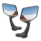 DRCKHROS 1 Pair Bike Mirror Handlebar end Mount Bicycle Mirrors E-Bike Mirrors, HD Glass Convex Mirror, Rotatable And Adjustable Wide Angle Rear View Shockproof Mirrors,Safe Cycling Bike Accessories.