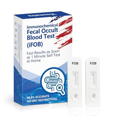 Colorectal Diseases Test at-Home Immunochemical Fecal Occult Blood (iFOB) Colon Screening Test Kit 2 Pack