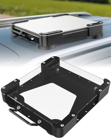 Starlink Mini Magnetic Roof Car Mount, Aluminum Frame with 3.5mm Acrylic Shield, Strong Magnetic Hold, Quick Install, Weatherproof, Hail & UV Resistant, Protective for RV,Camper Van, SUV, Boat – Black