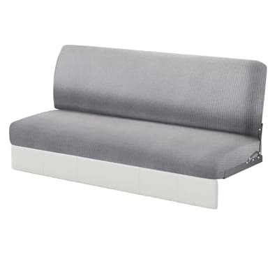 KIMIFACA RV Jackknife Sofa Cover Set, 2-Piece Stretch Slipcovers for Backrest & Seat, Elastic Fitted, Dark Gray