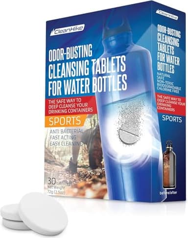 Tumbler Water Bottle Cleaning Tablets - All Natural Ingredient, Great for All Stainless, Plastics, Ceramic and Glass Drinking Containers, Individually Packed (36 Count)