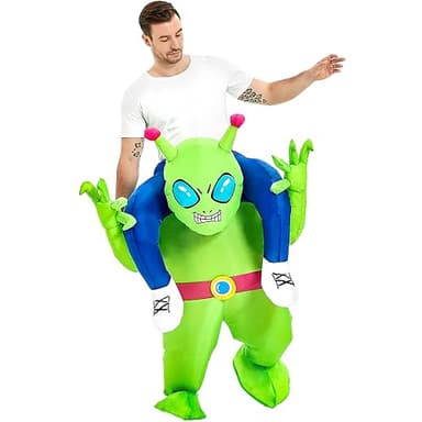 JUROSAICA Inflatable Alien Costume Adult Ride On Blow Up Halloween Suit