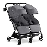 Mompush Lithe Double Ultralight Stroller, Lightweight Side by Side Stroller, Two Large Seats with Individual Recline, Easy Fold Twin Stroller