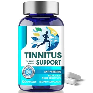 veryherbs Tinnitus Supplement 120 Capsules, Tinnitus Relief for Ringing Ears, with Vitamin C & B Complex, Reduce Ear Noise Support Health Hearing