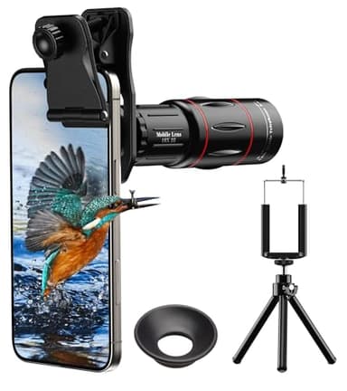 Evil eye 18X Telephoto Lens, Hight Power Telephoto Phone Lens with Tripod, Mobile Cell Lens Attachment for Android & iPhone, Samsung and Most Smartphone
