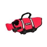 ZippyPaws Adventure Dog Life Jacket - Dog Life Vest for Swimming & Boating, Fits Small Pets, Lightweight Dog Flotation Device for Water Safety, Padded Handle, Adjustable Fit, 16-20" - Small, Red