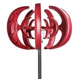 sxvbdway 600W Wind Turbines Generator Wind Power Generator, 5 Blades DC12V Vertical Axis Wind Turbines Generator Kit for Home Hybrids Streetlight Use Red