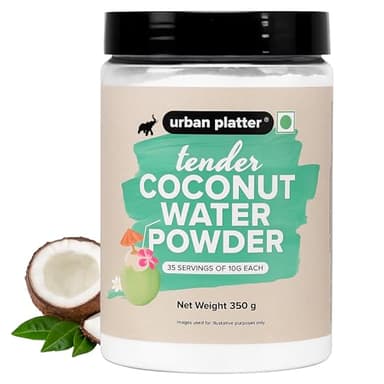Urban Platter Tender Coconut Water Powder | 12.35 Oz (350g) | Refreshing Energy Drink | Natural Electrolytes Hydration | Improves Immunity | Ideal for Sports Drinks & Smoothies