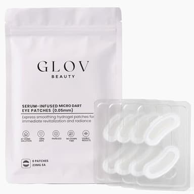 Glov Beauty Micro Dart Eye Patches – 0.05mm Microneedle Eye Mask with Vitamin C, Snow Mushroom & Hyaluronic Acid – Brightening Under-Eye Care for Dark Circles & Puffiness, 8 Patches