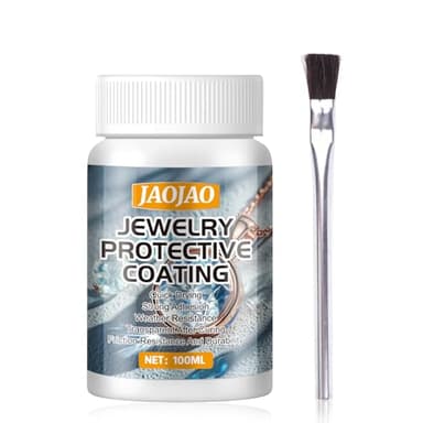 JAOJAO 100ML Jewelry Protective Coating, Jewelry Sealant Protective Coating for Metal Fast Drying Transparent after Curing Long Lasting Protect Metal and Stone Jewels from Wear