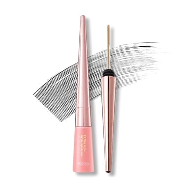 DERMALOGY by NEOGENLAB Extra Slim Metal Mascara, Long-Lasting Volumizing & Lengthening Formula with Metal Wand Brush, Smudge-Resistant, Vegan Korean Makeup, Black, 1 Count