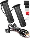 Lock-On Heated Grips ATV, 7/8" 12V Handlebar Heater with Thumb Warmer, 3 Heat Settings Electric Heating Hand Warmers