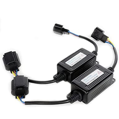 SOCAL-LED LIGHTING H13 9008 LED Decoder Upgraded Strong Canbus Error Code Warning Canceller Anti Flicker Relay Adapter, Pack of 2