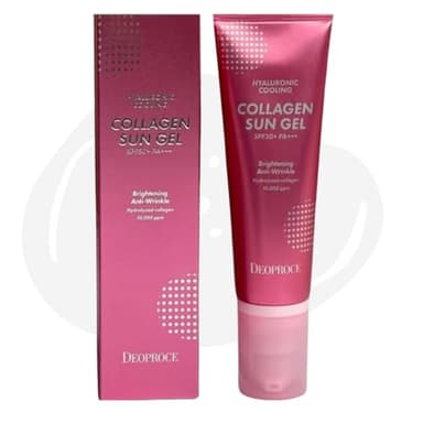 Deoproce Collagen Hyaluronic Cooling Sun Gel SPF 50+ PA+++ – Anti-Wrinkle, Hydrating, and Cooling Korean Sun Protection.