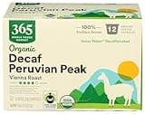 365 by Whole Foods Market, Organic Decaf Peruvian Peak Vienna, 12 Count