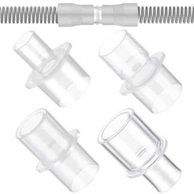 Geiserailie 4 Pack CPAP Hose Adapter, 15mm and 22mm Tubing Diameters Connector, Tubing Adapter for CPAP Machine, Extend Your Ventilator Hose, Connects Tightly and Easy to Carry
