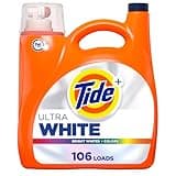 Tide Plus Ultra OXI White and Bright Liquid Laundry Detergent, Advanced Stain Removal and Whitening Power, 149 fl oz, 106 Loads