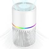 Air Purifiers for Home Bedroom Large Room Up to 1300 Ft²,FRESHDEW H13 True HEPA Air Purifier Cleaner with 360° Air Inlet RGB Lights,13dB Air Purifier for Pet Hair,Allergies,Dust,Smoke Wirldfire Pollen