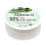 Crysalis Algeloe-O Organic Aloe Vera Gel 99% Pure Natural made with USDA Certified Aloe Vera Paraben, sulfate free with no added color 100ml/3.38oz.