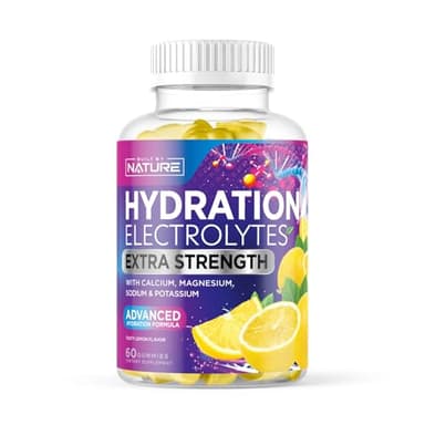 Built by Nature Hydration Electrolyte Gummies – Electrolyte Gummies for Hydration & Dehydration Support – 60 Gummy