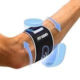 Fit Geno Elbow Brace for Tennis & Golfer's Elbow: Adjustable Elbow Strap for Tendonitis Pain Relief with Compression Pad - Support for Sports Men and Women - M/L/XL (10''-15.5'', Plus, 1 Pack)
