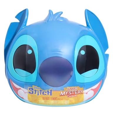 Disney Stitch Jumbo Mystery Capsule, 10 Surprises Inside, Collectible Figures and Plush, Blind Box, Toy for Fans, Boys, Girls, Kids Ages 3 and Up by Just Play, Kids Toys for Ages 3 Up by Just Play