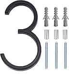 6" Modern House Numbers Floating Stainless Steel Address House Number Anti-Rust House Numbers with Nail Kits for Door Yard…