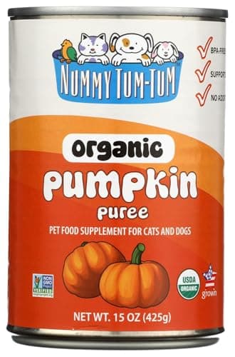 Nummy Tum Tum Organic Pumpkin For Dogs & Cats, 15 Ounce (Pack of 12)