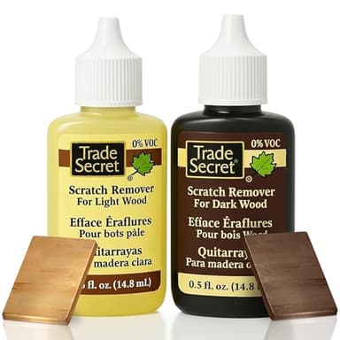 Trade Secret Scratch Remover Mini Pro Set (2x 0.5 oz), Restore & Conceal Small Scratches on Dark & Light Wood Furniture and Flooring – Coconut Oil-Based Formula