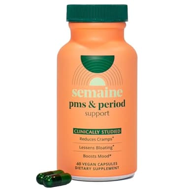PMS & Period Relief - Menstrual Cramp Relief: No More Period Cramps, Mood Swings, or Bloating. PMS Supplement for Happy Hormones and Period Relief. (40 Count)