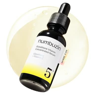 numbuzin No.5 Vitamin Concentrated Serum, Dark Spot Care, Glutathione & Vitamin Serum, Korean Skincare, Tranexamic Acid 4%, Niacinamide 5%, for a Radiant-Looking Glow 1.01 fl oz