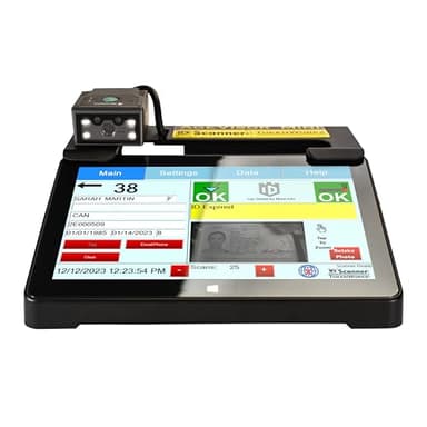 AgeVisor Mini Countertop ID Scanner – Fast & Reliable Age Verification, Compact Design, for Bars, Retail, Nightclubs, and Liquor Stores – Scans Driver’s Licenses, State IDs, & Optional Passports