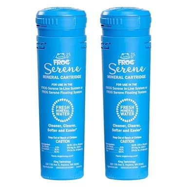 FROG Serene Replacement Mineral Cartridges for use with Hot Tub FROG Serene Floating Sanitizing System - Prefilled for Quick & Easy Hot Tub Maintenance - 2 Pack