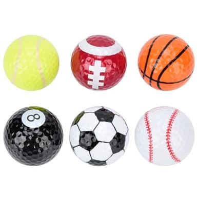 RBRSLALA 6 Pack Funny Golf Balls for Men Colored Cool Novelty Cheap Trick (Sport Color)