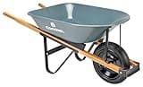 Corona 5 Cubic Foot Wheelbarrow in A Box Heavy Duty Garden Cart with 15 Inch Flat Free Tire for Outdoor Gardening, Yards, Planting