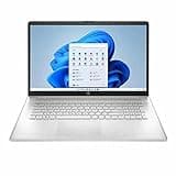 HP 17-cp0000 17-cp0035cl 17.3" Touchscreen Notebook, AMD Ryzen 5500U, Windows 11 Home, 12GB RAM, 1 TB HDD, Natural Silver (50U26UAR#ABA) (Renewed)