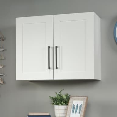Sauder Homeplus Hanging Cabinet, White Finish