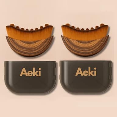 Aeki Lymphatic Contour Face Brush - Reduces Puffiness & Restores Definition, Aeki Lymphatic Face Brush, 100% Gentle & Soft on Skin | Naturally Sculpted Look,Aekii Facial Brush (2 Set)