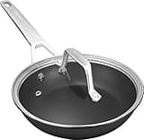 MsMk 7 inch Small Egg Nonstick Frying Pan with Lid, Eggs Omelette Burnt also Non stick, Scratch-resistant, Induction Skillet, Oven Safe to 700°F Pan for Cooking, Dishwasher Safe