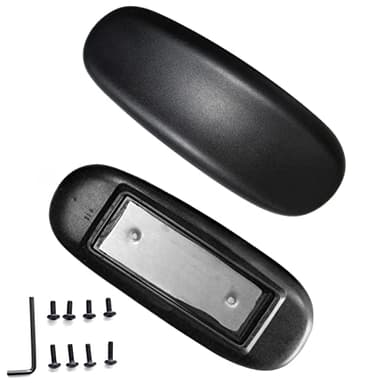 MySit Office Chair Armrest Replacement Arm Pads Univeral 4" Mounting Hole (Set of 2) Black